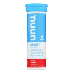 Nuun Hydration Drink Tab - Active - Fruit Punch - 10 Tablets - Case Of 8 Nuun Hydration Drink Tab - Active - Fruit Punch - 10 Tablets - Case Of 8